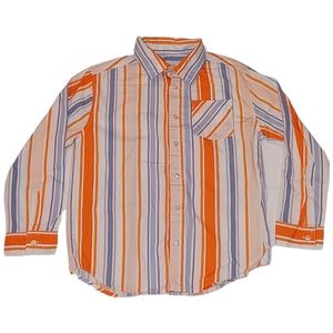 Rio Boys Striped Button Down Shirt Size M